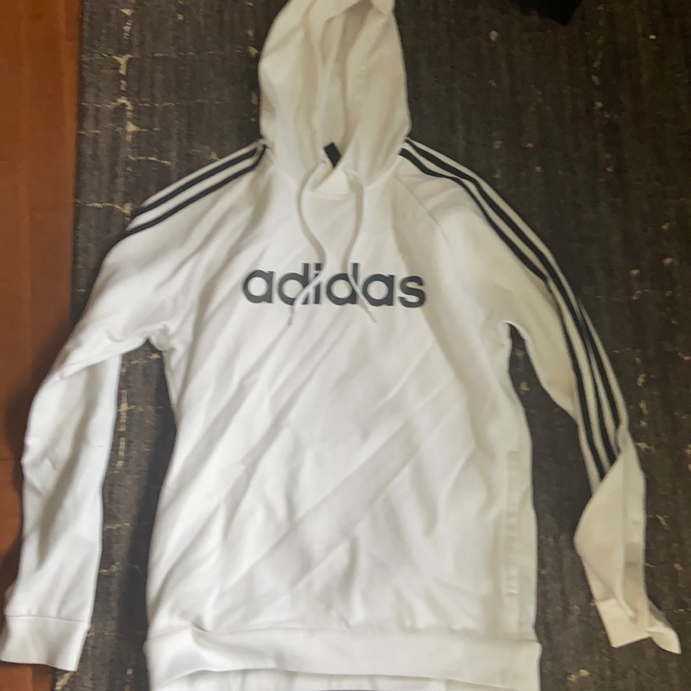 White Adidas Hoodie